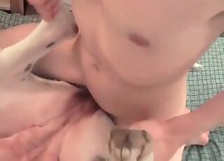 Dog turns into this guys personal bitch on camera