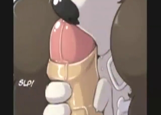 Animated fuck with a dog that gets real wet