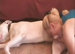 Blond-haired babe loves zoo fucking