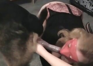 Dog cock is the best thing for a kinky mommy